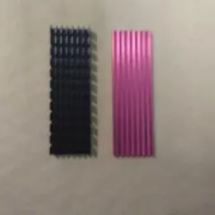 【ジャンク】M.2 SSD用ヒートシンク ブラック/ピンクセット 金属製