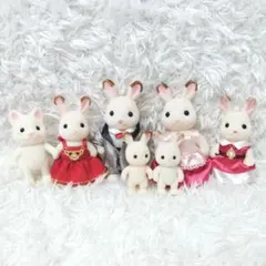 シルバニアファミリー　ショコラウサギ　赤ちゃん　人形　7体セット