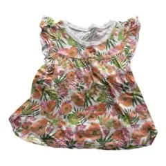 花柄フリル袖トップス 90cmTシャツ