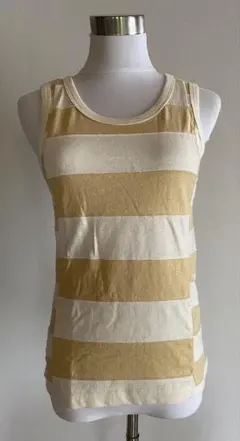 ゴーヘンプ　ストライプタンクトップ　ボーダーノースリーブ