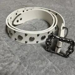 装飾付きホワイトベルト 平成y2k