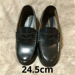 【美品】 ムーンスター ローファー 革靴 幅広 3E 24.5cm