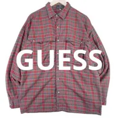 90s USA製 GUESS Georges Marciano ネルシャツ L