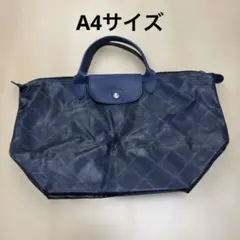 LONGCHAMP ル・プリアージュ トートバッグ ネイビー　総柄　ホースロゴのサムネイル