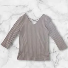 INGNI イング　リブ編み Vネック ニット長袖　ベージュ　おしゃれ　秋冬