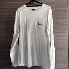 Stussy ホワイト 長袖Tシャツ