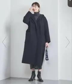 新品未使用TOCCA！ブラック ロングコート ウール混合 - メルカリ