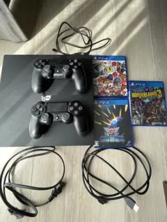 【特価】PlayStation 4Pro本体コントローラー2個＋ゲームソフト3本