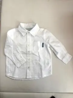 西松屋　ホワイトボタン付きシャツ シャツ　80