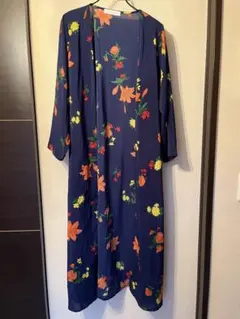 【お値下げ】セシルマクビー★フラワープリントロングカーデ