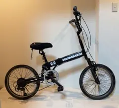 HUMMER 20インチ折りたたみ自転車 外装6段 リアキャリア付き 引取