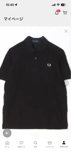 FRED PERRY ポロシャツ ブラック 44のサムネイル