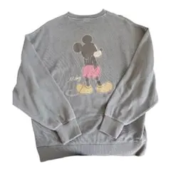 Disney ミッキーマウス スウェット　グレー