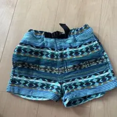 BREEZE幾何学模様の青系パンツ 80サイズ