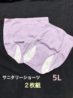 大特価❣️ 生協スクロール　サニタリーショーツ　２枚　ラベンダードット柄　5Lのサムネイル