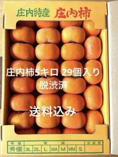 庄内柿 秀優 2Lサイズ 29個 5キロ 脱渋済