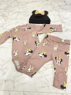 y*0様 ミニー・マウス プリントロンパースセット