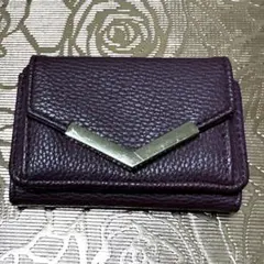 パープルレザー コインケース