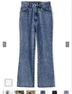 GRL ハイウエストセミフレアデニムパンツ[cu289]