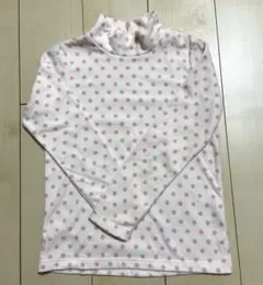 UNIQLO ユニクロ KIDS 水玉 ドット 白 ピンク フリース140