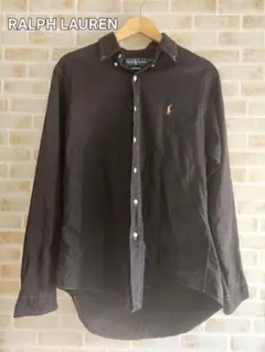 RALPH LAUREN　ボタンダウン長袖シャツ　ブラック　Mサイズ
