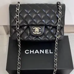 CHANEL ミニフラップバッグ　ミニマトラッセ　ラムスキン