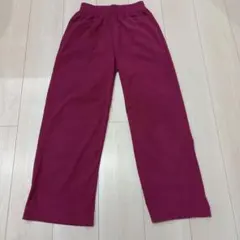 コーデュロイ　ワイドパンツ ボルドー