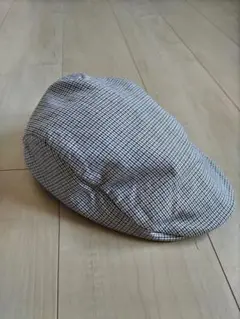 フラットヘッド 白と黒のチェック柄キャスケット