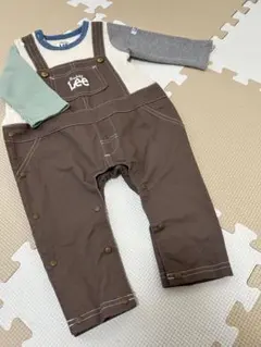 【美品✨】Buddy Lee ブラウンオーバーオール 80