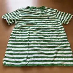 POLO RALPH LAUREN 緑白ボーダー Tシャツ 1−0cm