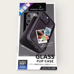 新品 iPhoneケース 13Pro マグネットフリップ ステッカー ブラック
