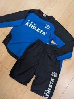 ATHLETA ピステセットアップ 上下セット 青黒 150