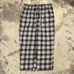 00's パジャマパンツ オンブレ チェック 白黒