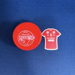 SUNTORY SUNBIRDS #19甲斐孝太郎選手サイン入りボール、ステッカ