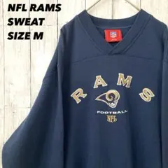 タ*コ様 NFL セントルイスラムズ刺繍ロゴスウェットトレーナー Mサイズ ネイ