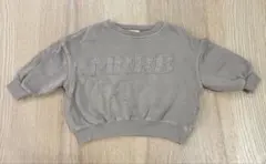 mirror bae MRRB刺繍ベージュトレーナー