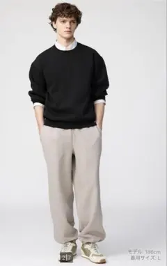 UNIQLO スウェットワイドパンツ 新色ベージュ