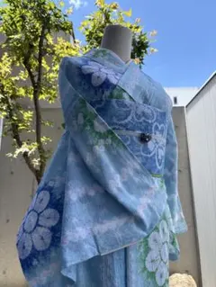 有松絞り浴衣 新品 仕立て上りhanashibori青地 - メルカリ