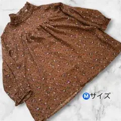 【SALE中】レディースフラワープリント 長袖ブラウス Mサイズ