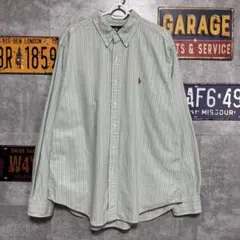 90s Ralph Lauren ストライプBDシャツ CLASSIC FIT