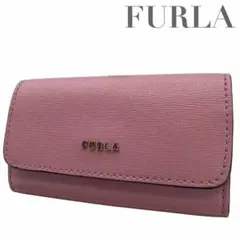 FURLA ♡ピンク レザー キーケース - メルカリ