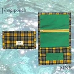 シャグポーチ |イエローチェック×グリーン