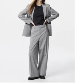 UNIQLO 感動ワイドパンツ　S グレー