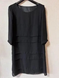 THE SUIT COMPANY ティアード 七分袖 ワンピース