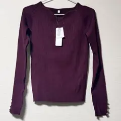 ☆新品未使用☆【coca】リブ編みニット