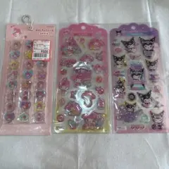 ま*ろ様 ドロップジュエリーシール　おはじきシール　マイメロ　クロミ