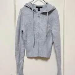FOREVER 21 グレー ニットパーカー【S】スタイルアップ　Y2Kのサムネイル