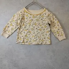 □ ベビー花柄リブ編み長袖パジャマ サイズ110/60