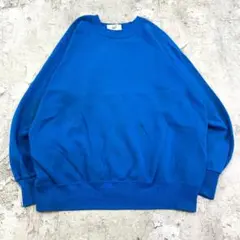 こ*ー様 USA製　BW　無地　ソリッド　トップス　スウェット　古着　ライトブル