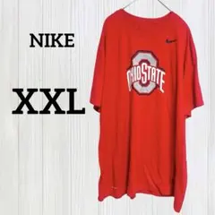 NIKE【XXL】ナイキ クルーネック 半袖 ロゴ Tシャツ ゆったり レッド